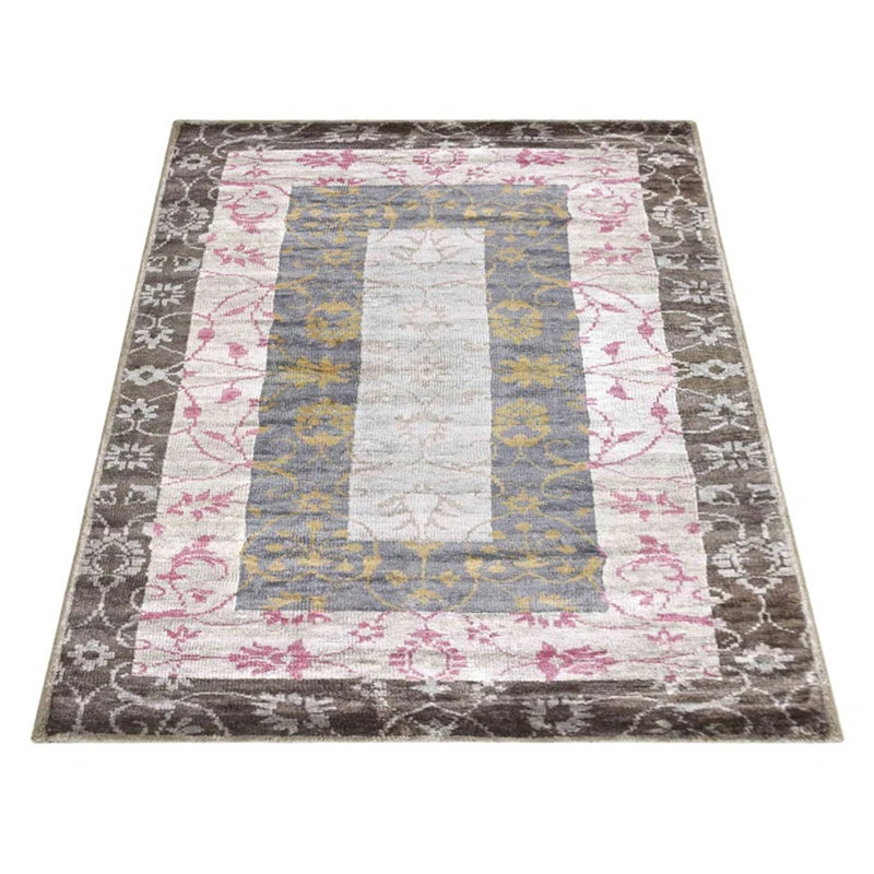 Tapis d'intérieur en viscose multicolore de qualité supérieure