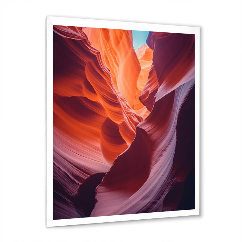 Magical Lower Canyon IV sur impression sur toile, H 40 po x l 30 po x P 1,5 po, Cadre simple blanc