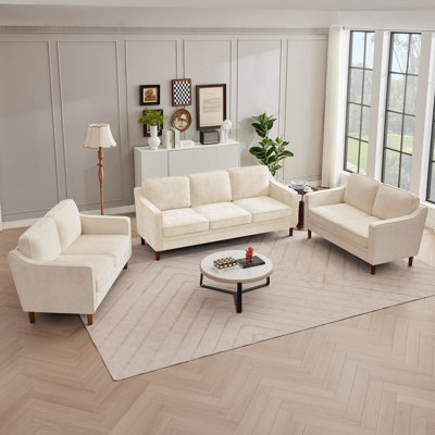 Azriah 3-Piece Chenille Living Room Set