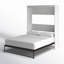 Grand lit escamotable Tapaktuan avec matelas et façade décorative-88136808