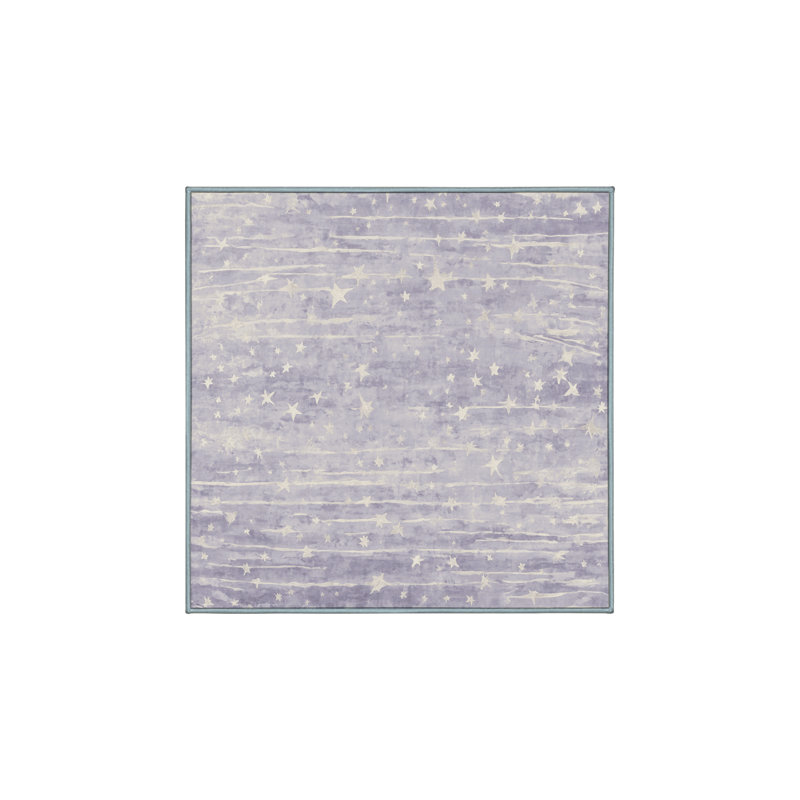 Tapis bleu lavable à la machine, Carré 6 pi
