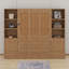 Grand lit escamotable avec tablettes et armoires