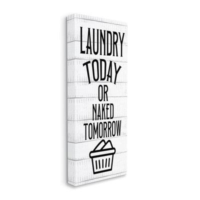 «Laundry Room Rustic Humor», impression sur toile tendue