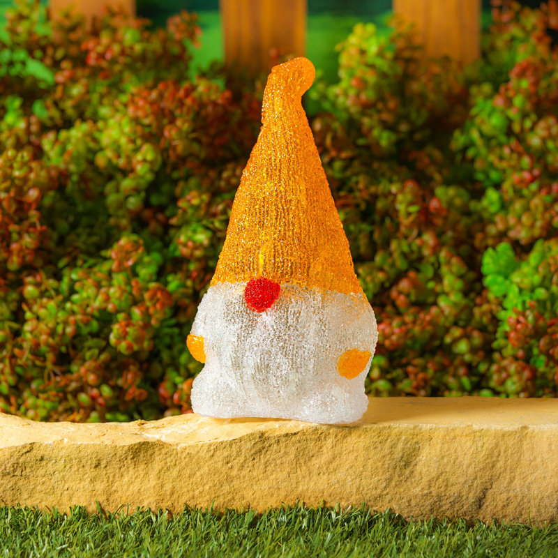 Statue de jardin GNOME scintillant, Jaune