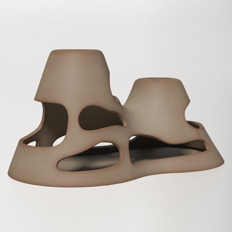 6" Ceramic Tabletop Candlestick