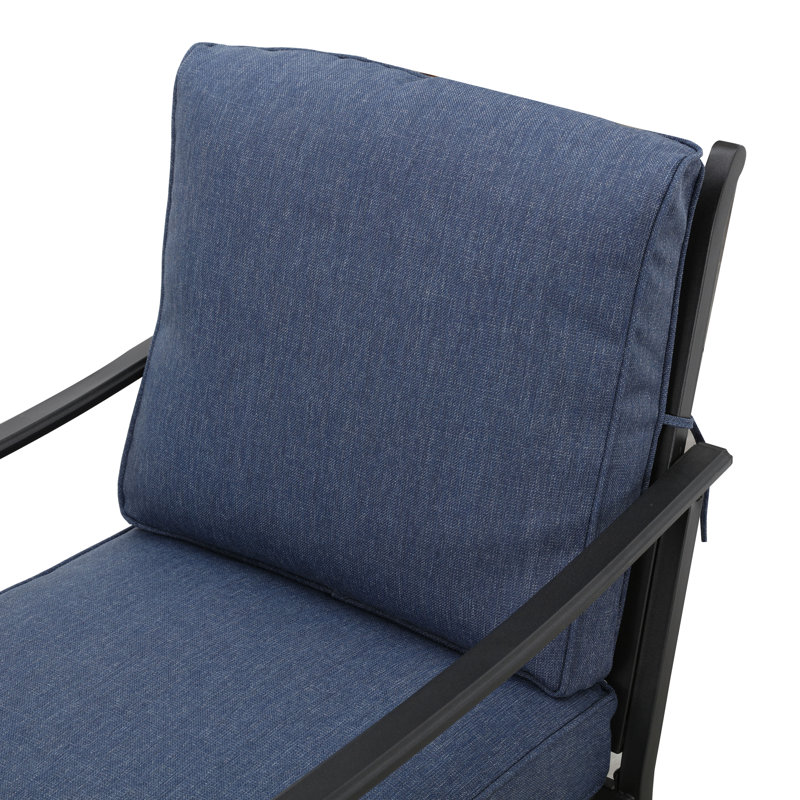 Chaise de patio avec coussins Grammer, Bleu