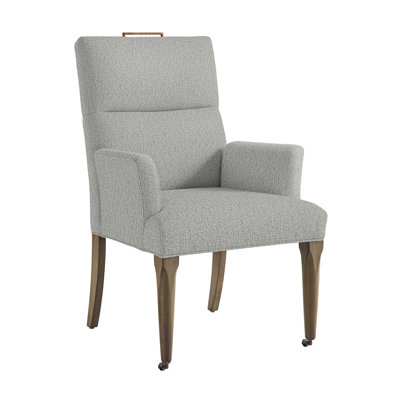 Thom Filicia Home Fabric Tight Back Arm Chair with Wheel