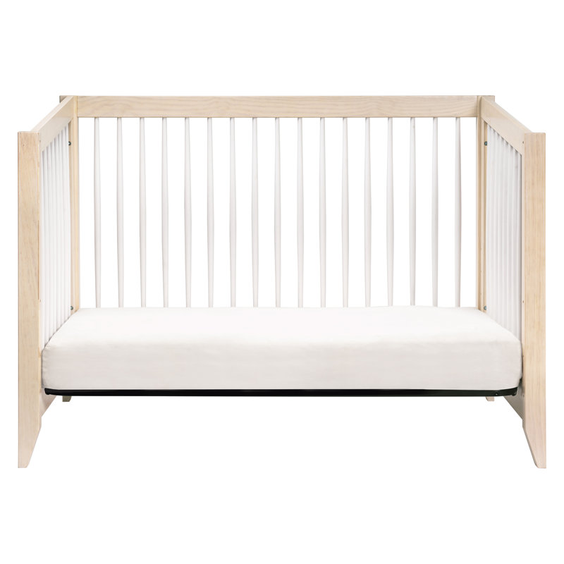 Washed Natural and White Pine 4-in-1 Convertible Crib
