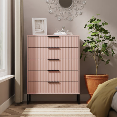 Bernat 77 cm W Chest of 5 Drawers