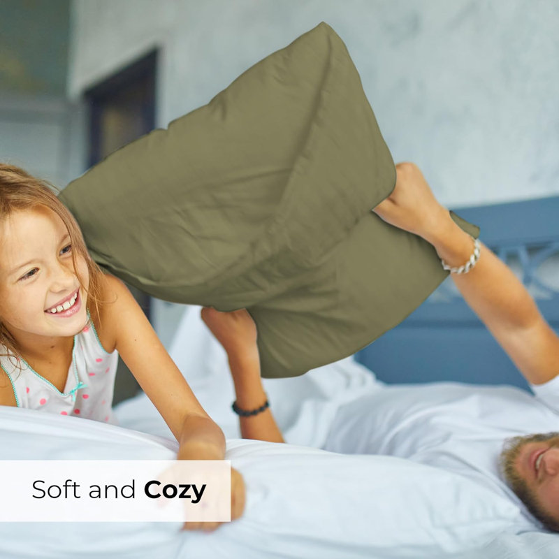 Ensemble de 2 taies d'oreiller en microfibre, douces housses pour coussin double brossé, respirantes et faciles d'entretien