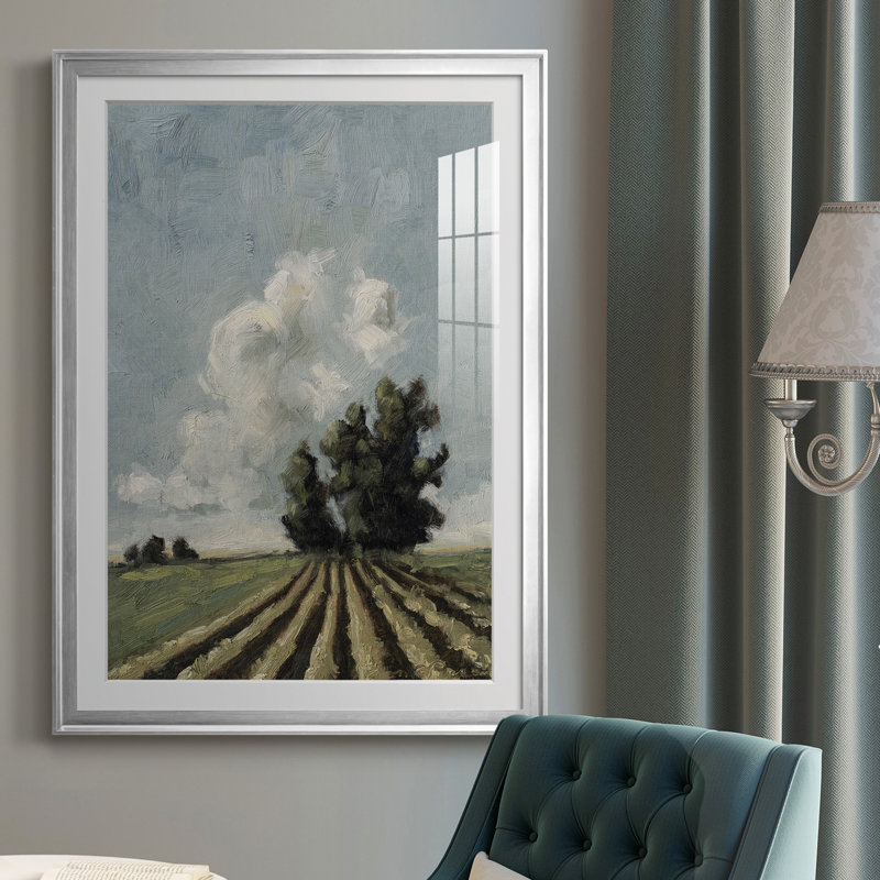 Copse Of Trees - reproduction de cadre photo, H 36,5 po x l 26,5 po x P 1 po, Cadre argenté