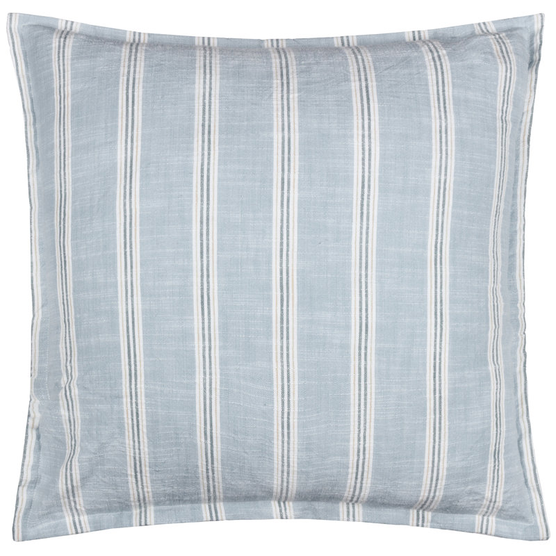 Asijah Striped Square Cushion Cover, Blue