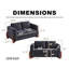 Canapé rembourré à deux places de 162 cm pour petits espaces-416775223