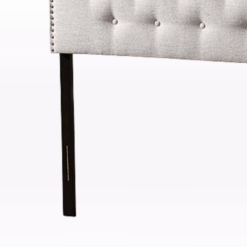 Ashlin Modern And Contemporary Grey/Beige Fabric Headboard, Twin, Dark Gray