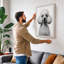 Groomed Poodle Portrait Modern - Wrapped Canvas-691015170-691015173