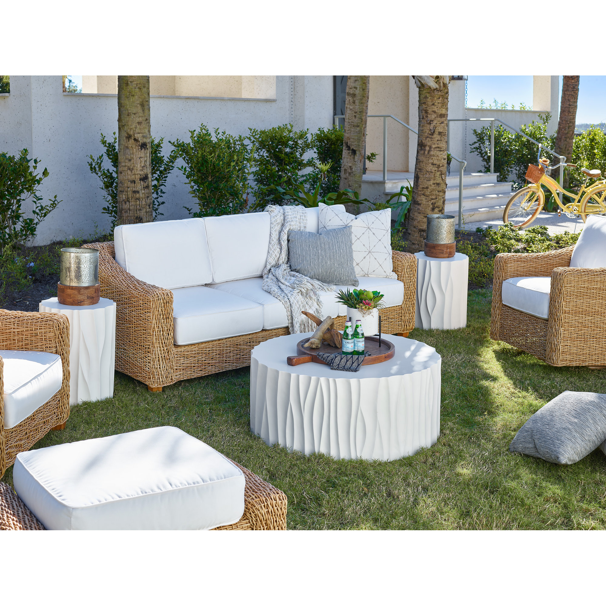 Davis 38'' Stone Outdoor Coffee Table