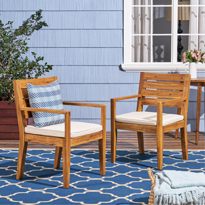 Chaises de salle à manger 2 pièces - Eau - Revêtement, aspect beige adorable en bois avec caractéristique