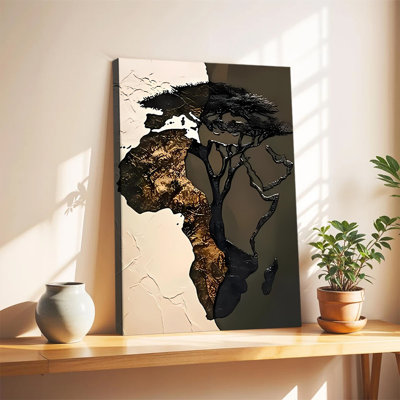 Wooden Framed Canvas Painting Artistic printing Africa Map At Night Unique and creative wall decor