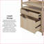 Bibliothèque, transitionnel, large Reeded avec 4 tablettes ouvertes Tiroirs inférieurs | Chêne | Panneau de fibres à densité moyenne / stratifié
