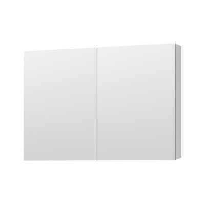 Armoire à pharmacie de salle de bain l 36 po x H 26 po, miroir à bord biseauté, grand espace de rangement, vue, calme, bois, style miroir blanc de 36 po, compartiment intérieur spacieux, visière, charnière de porte, d'ingénierie