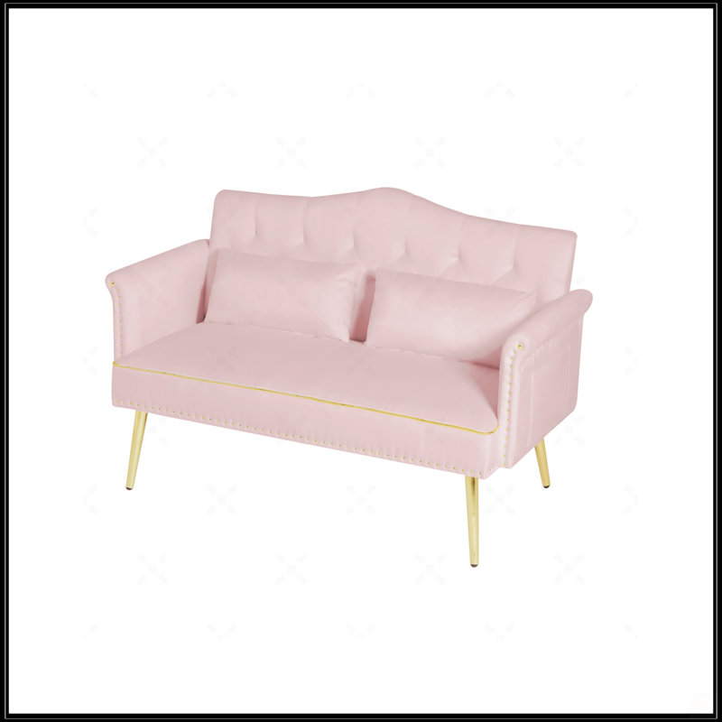 Canapé 2 places rose
