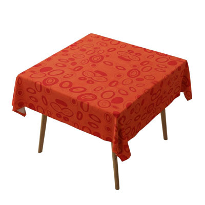 Ayaan Elegant Tablecloth (55 x 55 Inches), 65% Cotton / 35% Polyester, Easy Clean, Machine Washable at 86°F, Tumble Dryer Safe, Ironable | Perfect for Dining Table & Special Occasions, Durable & Stylish Design