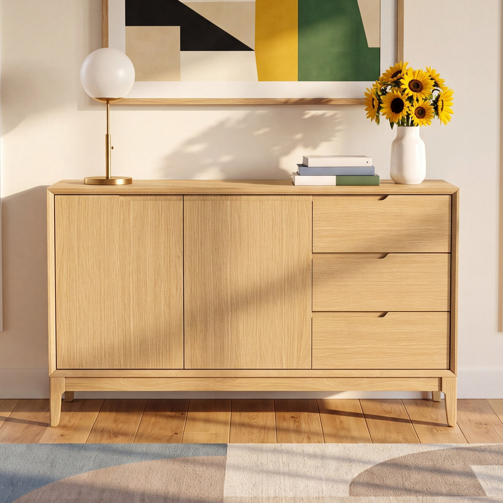 Rise 60'' Sideboard, Light Oak