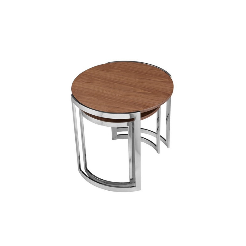 Orion Solid Wood Top End Table, Gray