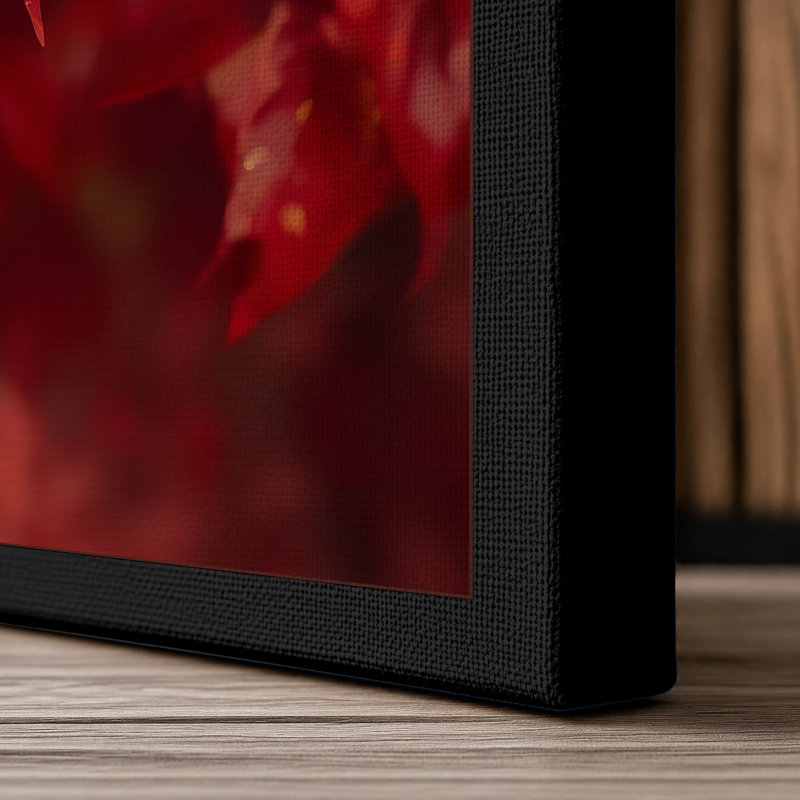 Autumn Foliage Botanical - Wrapped Canvas, Black Border, 24x16 - 61.0 x 40.6 cm