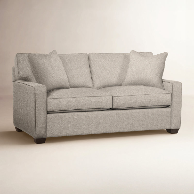 Gramercy Park 58'' Upholstered Sofa, Java, Beige Performance Fabric; 0851-73
