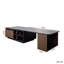 Table basse extensible, table basse en bois réglable en longueur avec 2 tiroirs de rangement pour le salon, grande table centrale rectangulaire longue