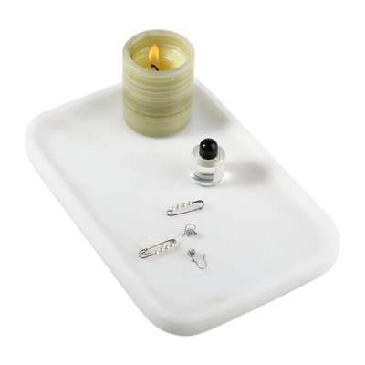 Rectangle Natural Marble Tray,Namib Bianco