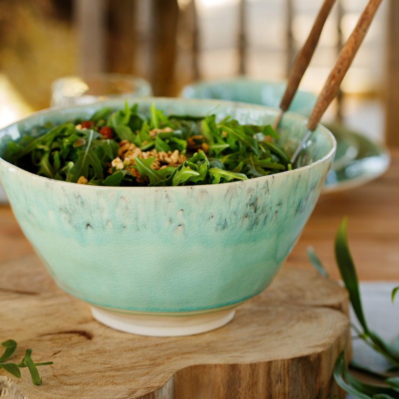 Madeira Stoneware Serving Bowl, Blue