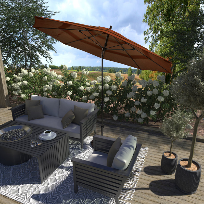 Parasol de marché de 132 po Vartavar, Sunbrella® terre cuite
