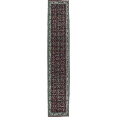 Hand-Knotted High-Quality Red Runner