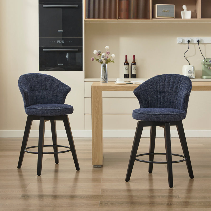 Ensemble de 2 tabourets pivotants, Bleu