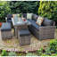 Barcelona Wicker - Person Garden Lounge Set with Cushions-428452617