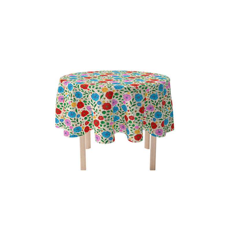 Evan Floral Round Tablecloth, 70" x 70"