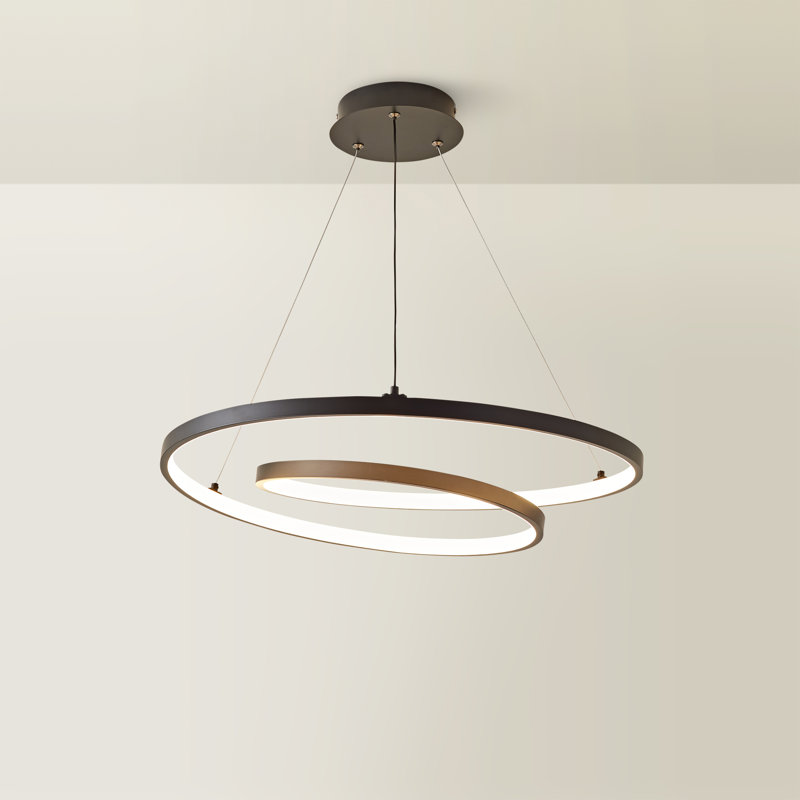 Cesaria 1 - Light Matte Black LED Geometric Pendant