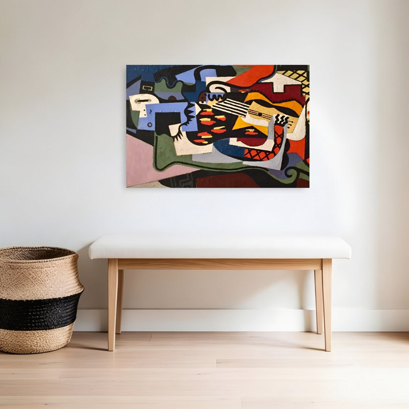 Cubiste, joueur de guitare, H 24 po x l 36 po