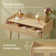 Virdie Boho Vanity Desk with Light Up Mirror, 3 Drawers, Dimmable, Touch Control Light with 3 Color Hues