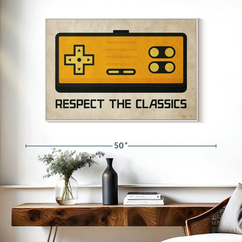 Respect The Classics, Floating Frame White, 40" X 27"