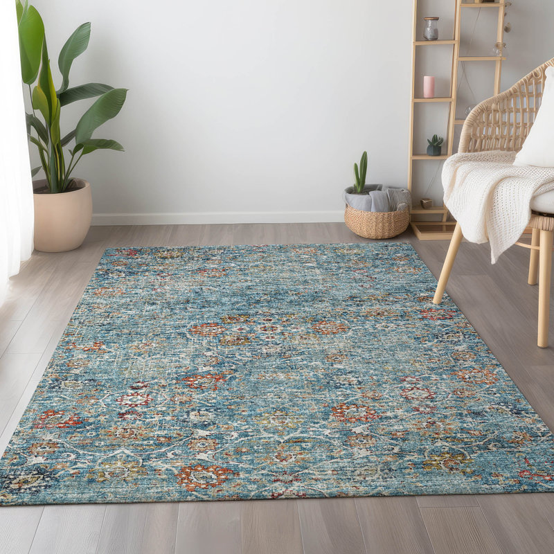 Premium Machine Washable Andreau AMF92 Multi Rug, Rectangle 9' x 12'