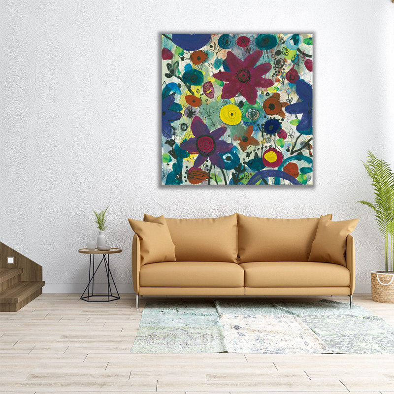 Jewel Garden I - reproduction d'art sur toile, H 40 po x l 40 po
