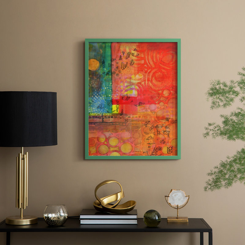«Meet Me in Paris I», reproduction encadrée - bois massif, Vert, H 21 po x l 17 po