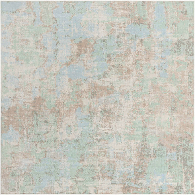 Abstract Indoor Rug, Square 6'