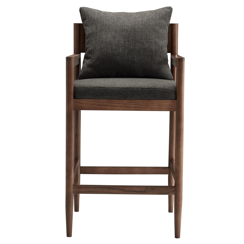 Tabouret de comptoir Remington, Gris anthracite, Tabouret de comptoir (siège d'une hauteur de 29 p