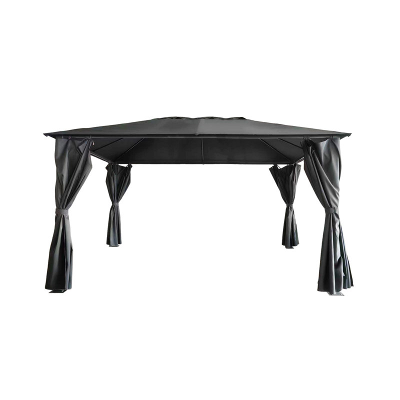 Titan 3Mx3m Galvanised Steel Gazebo Grey Complete, 250cm H x 300cm W x 300cm D