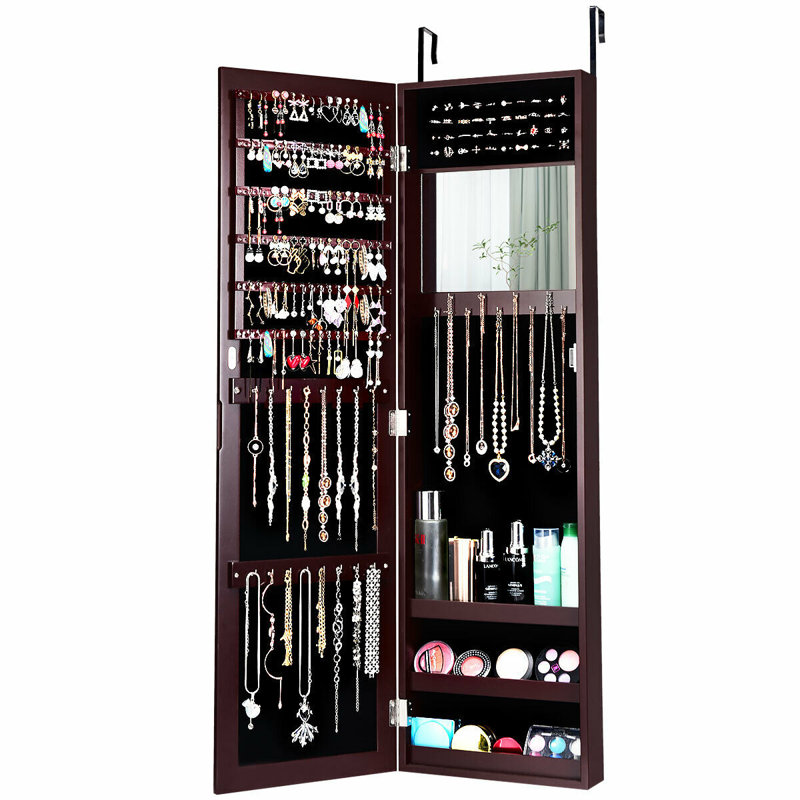 Maura 12.5'' Wide Jewelry Armoire, Brown