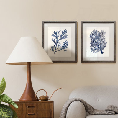 « Algue Under Water I », ensemble de 2 reproductions d’art encadrées sur papier
